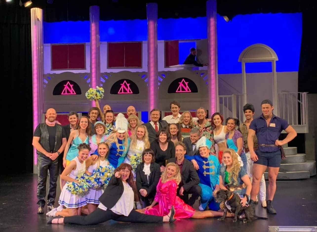 Group theatrical photo on stage